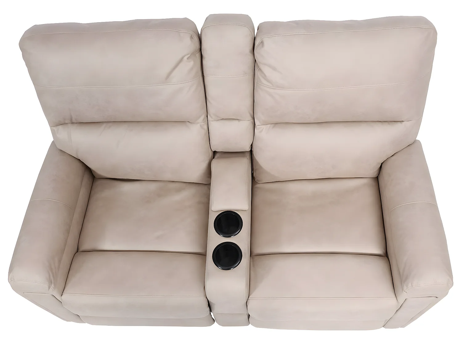 Poltrona da cinema 2 posti MCW-K17 regolabile tessuto beige
