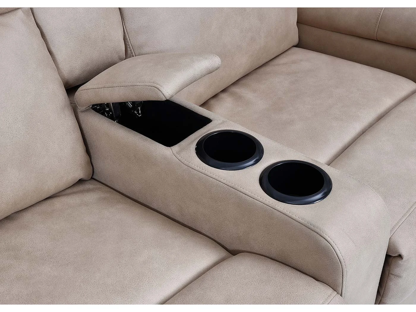 2-osobowy fotel kinowy MCW-K17,  tkanina/tekstylia beżowy