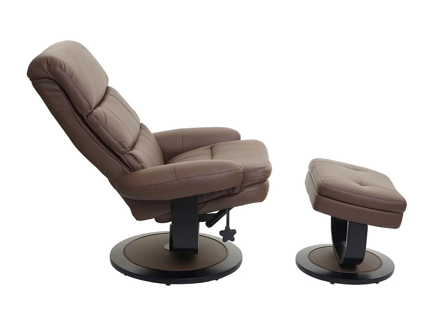 Relaxsessel MCW-C16, Kunstleder taupe-braun