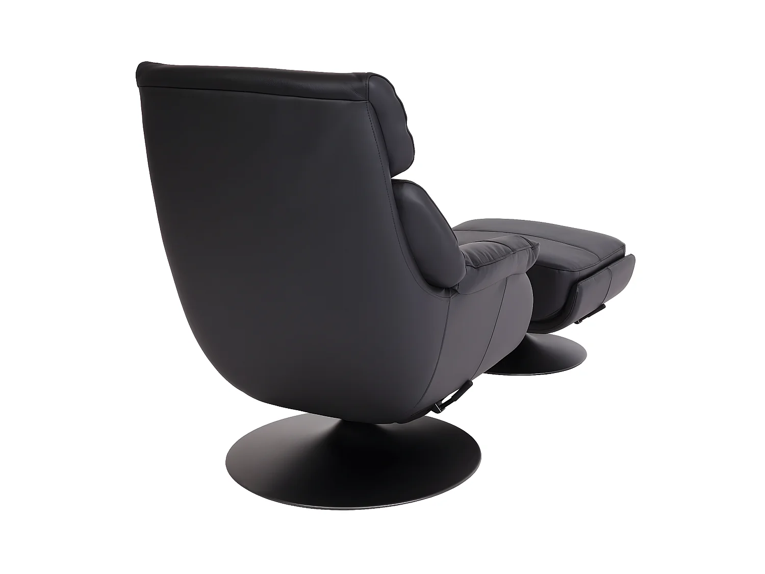 Relaxfauteuil met voetenbank MCW-K99,  zwart