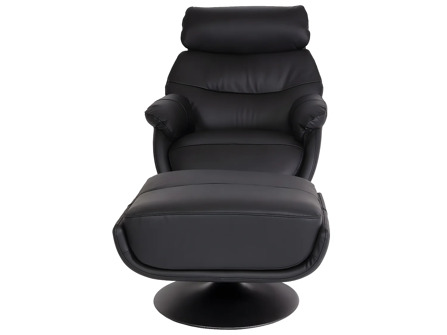 Relaxfauteuil met voetenbank MCW-K99,  zwart