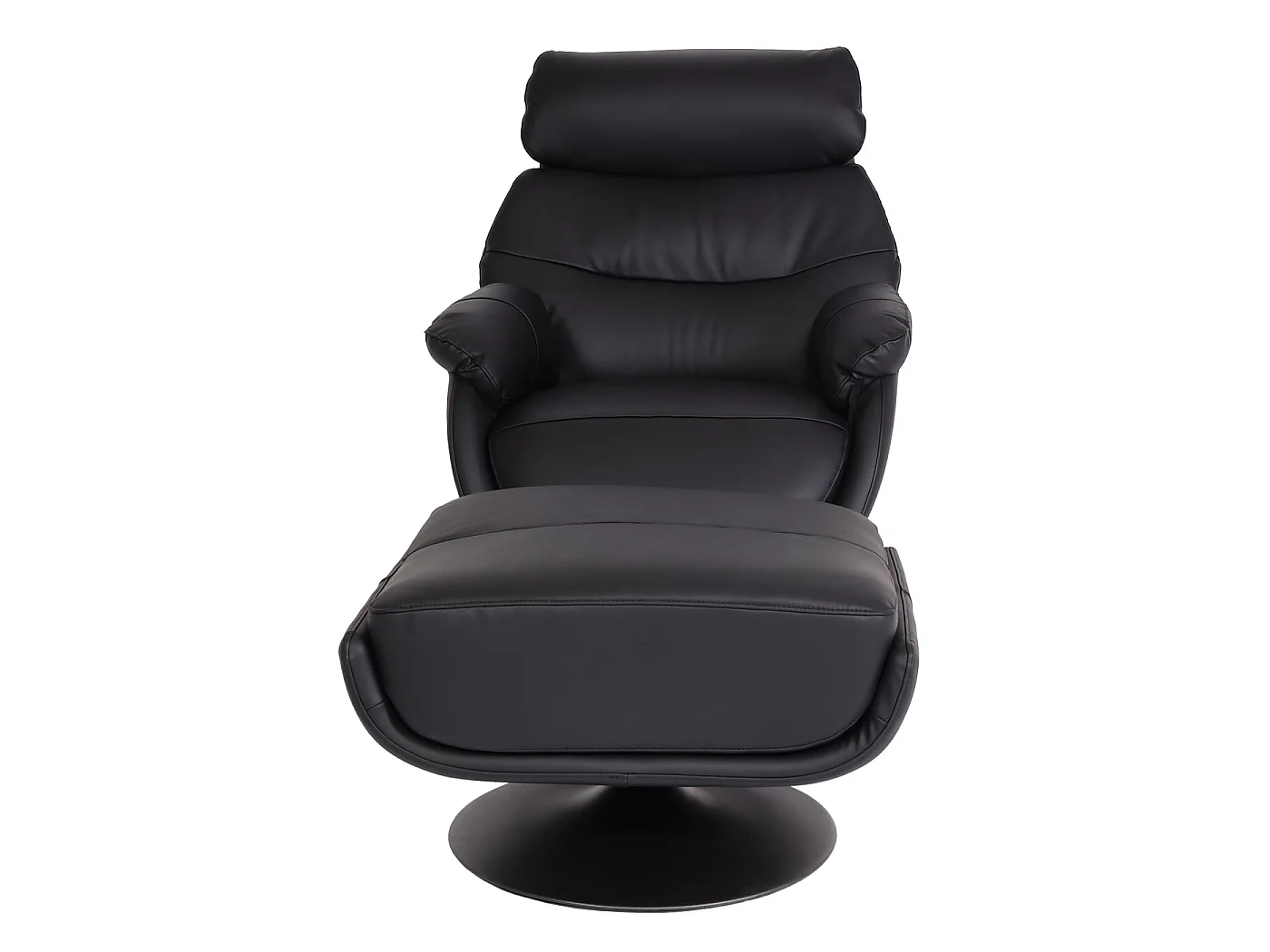Fotel relaksacyjny z podnóżkiem MCW-K99,  czarny