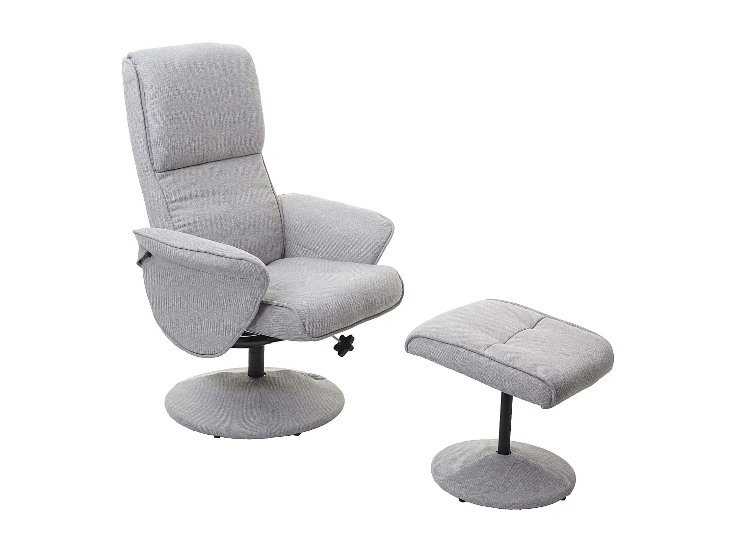 Relaxfauteuil Stockholm,  stof/textiel, lichtgrijs