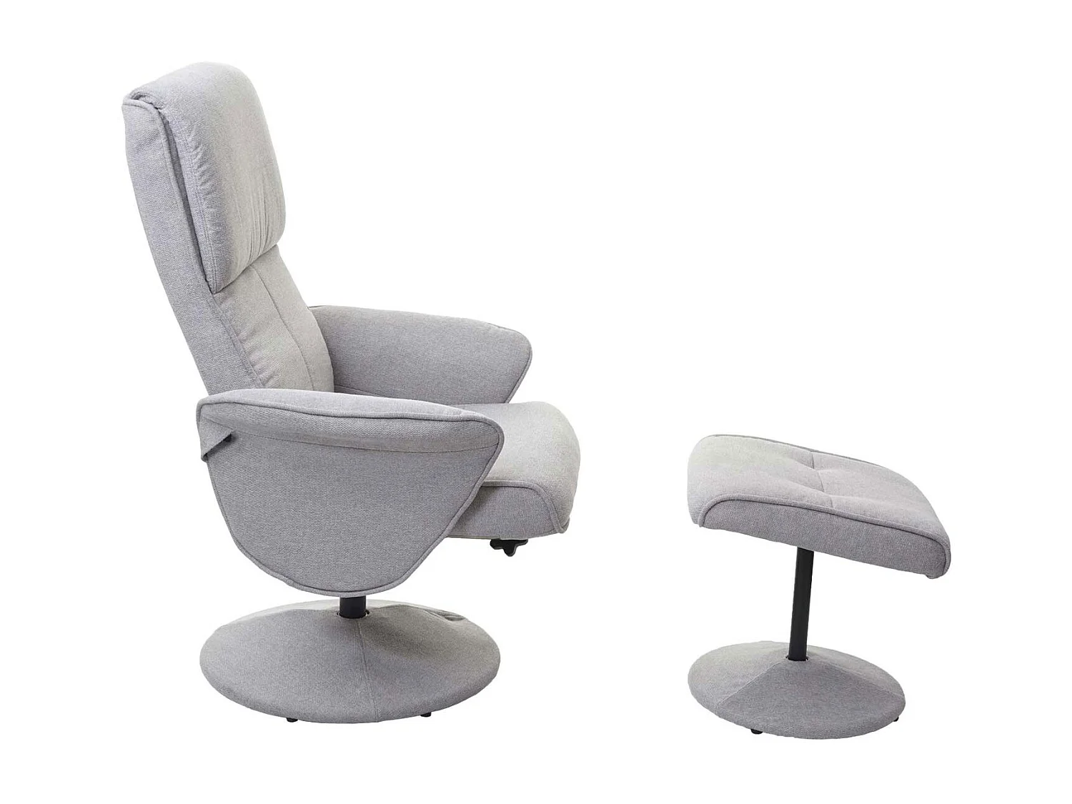 Relaxfauteuil Stockholm,  stof/textiel, lichtgrijs