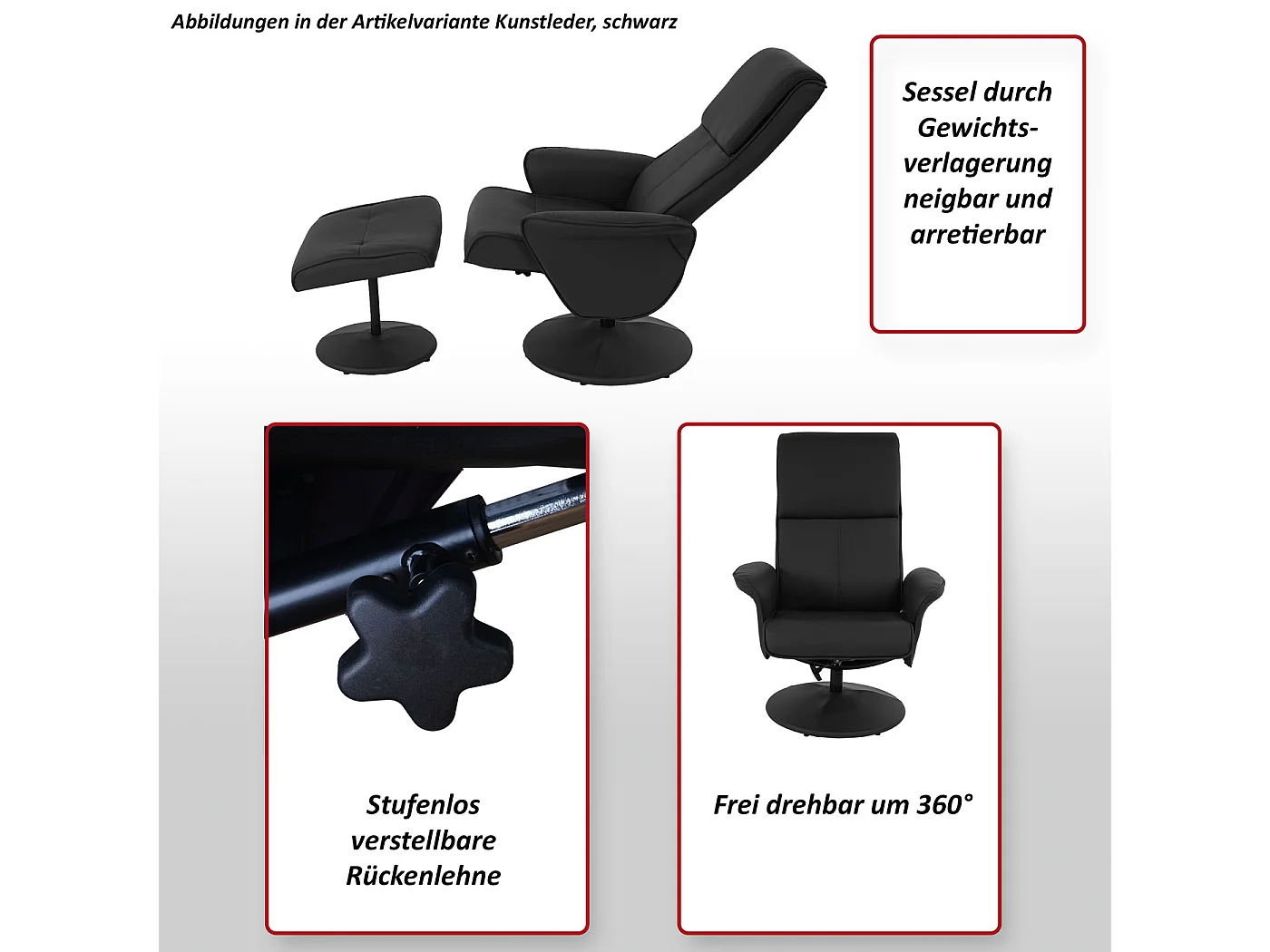 Relaxfauteuil Stockholm,  stof/textiel, lichtgrijs