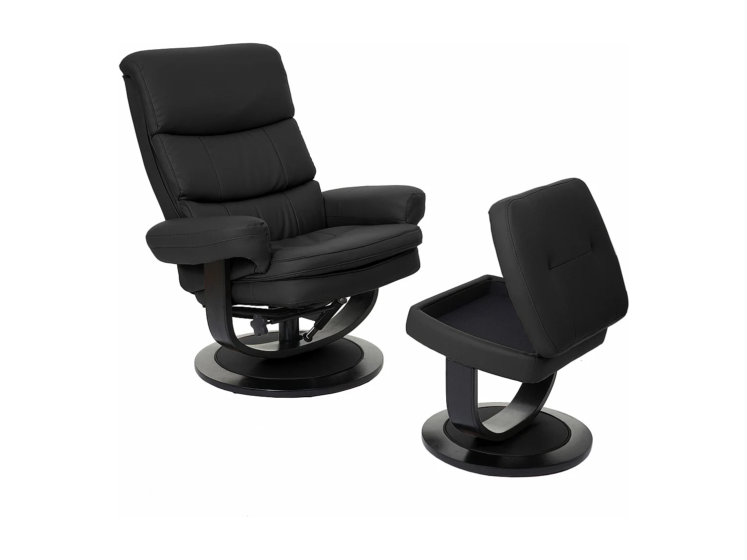 Relaxfauteuil MCW-C16,  kunstleer zwart