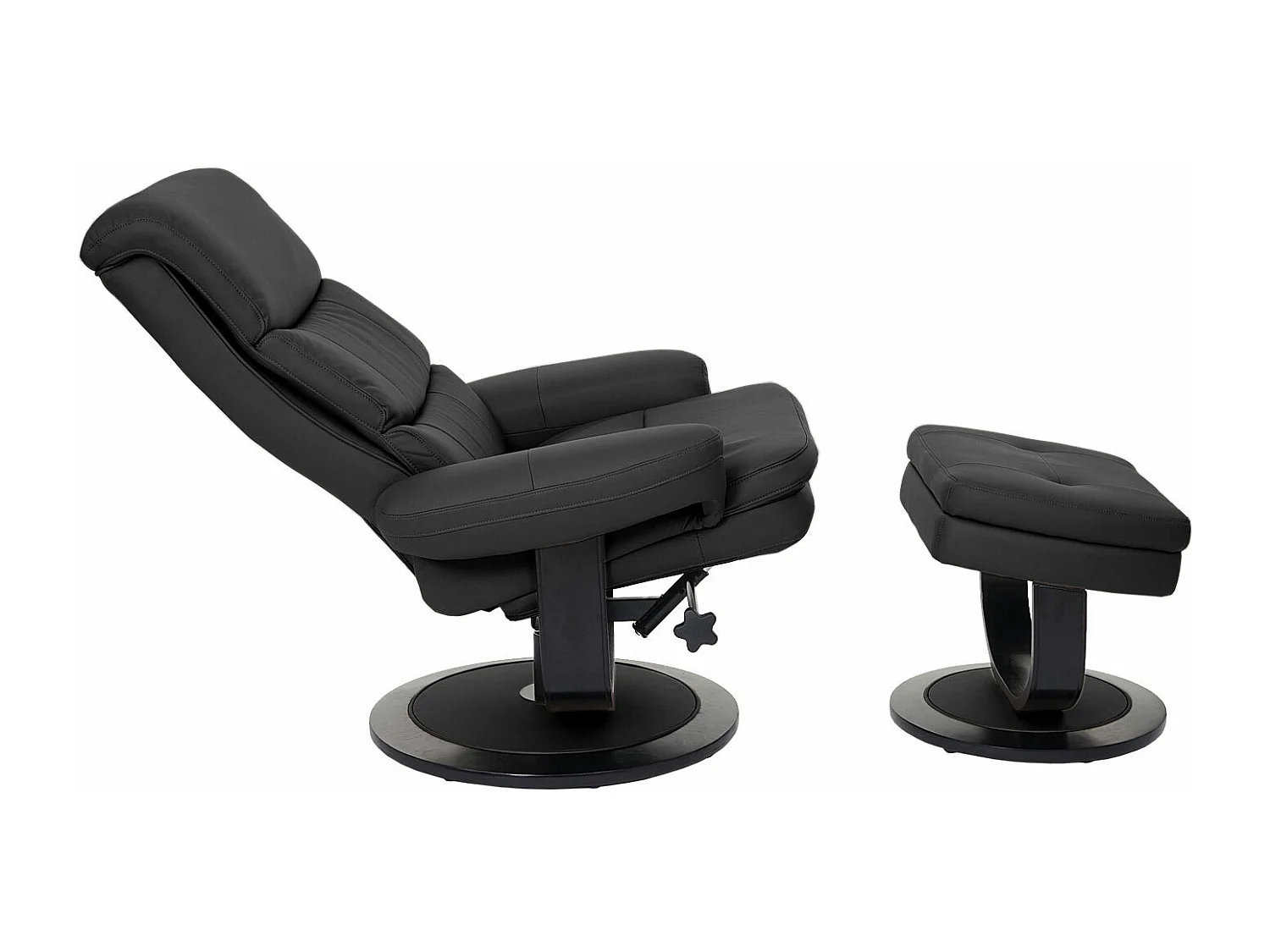 Relaxfauteuil MCW-C16,  kunstleer zwart