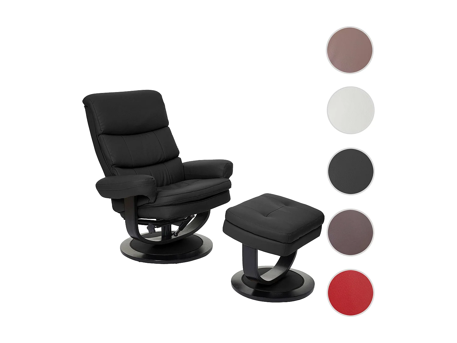 Relaxfauteuil MCW-C16,  kunstleer zwart