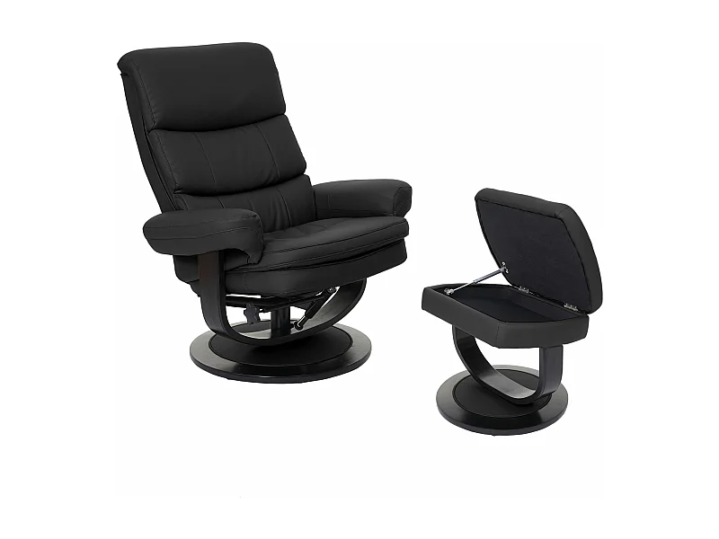 Relaxsessel MCW-C16, Kunstleder schwarz