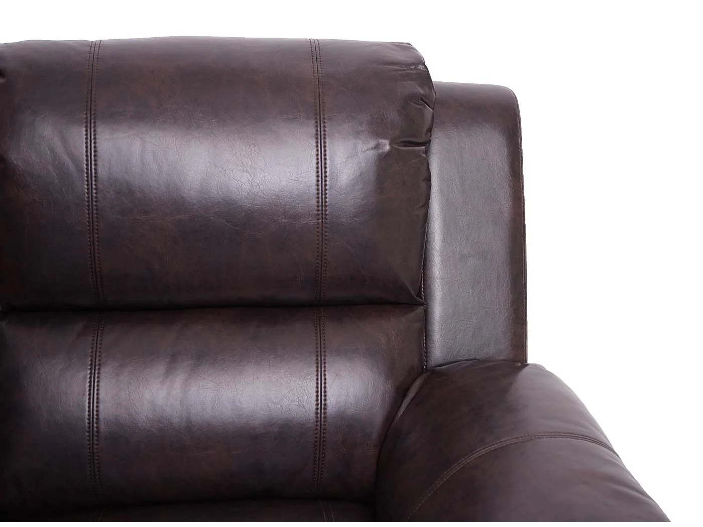 Poltrona da cinema 2 posti MCW-H29 regolabile ecopelle 86x180x98cm marrone