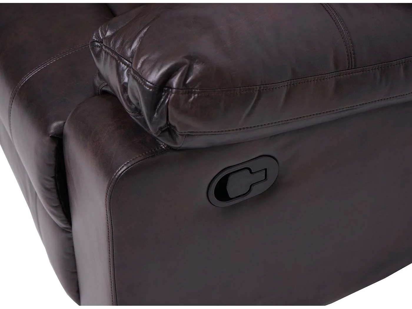 Poltrona da cinema 2 posti MCW-H29 regolabile ecopelle 86x180x98cm marrone