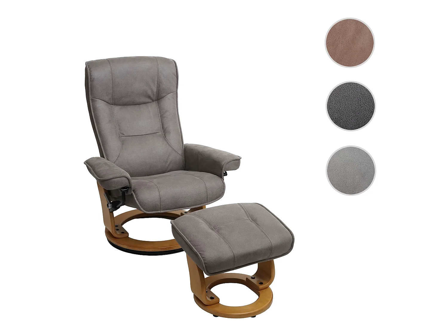 Leżanka Halifax,  jasnoszary, naturalny brąz