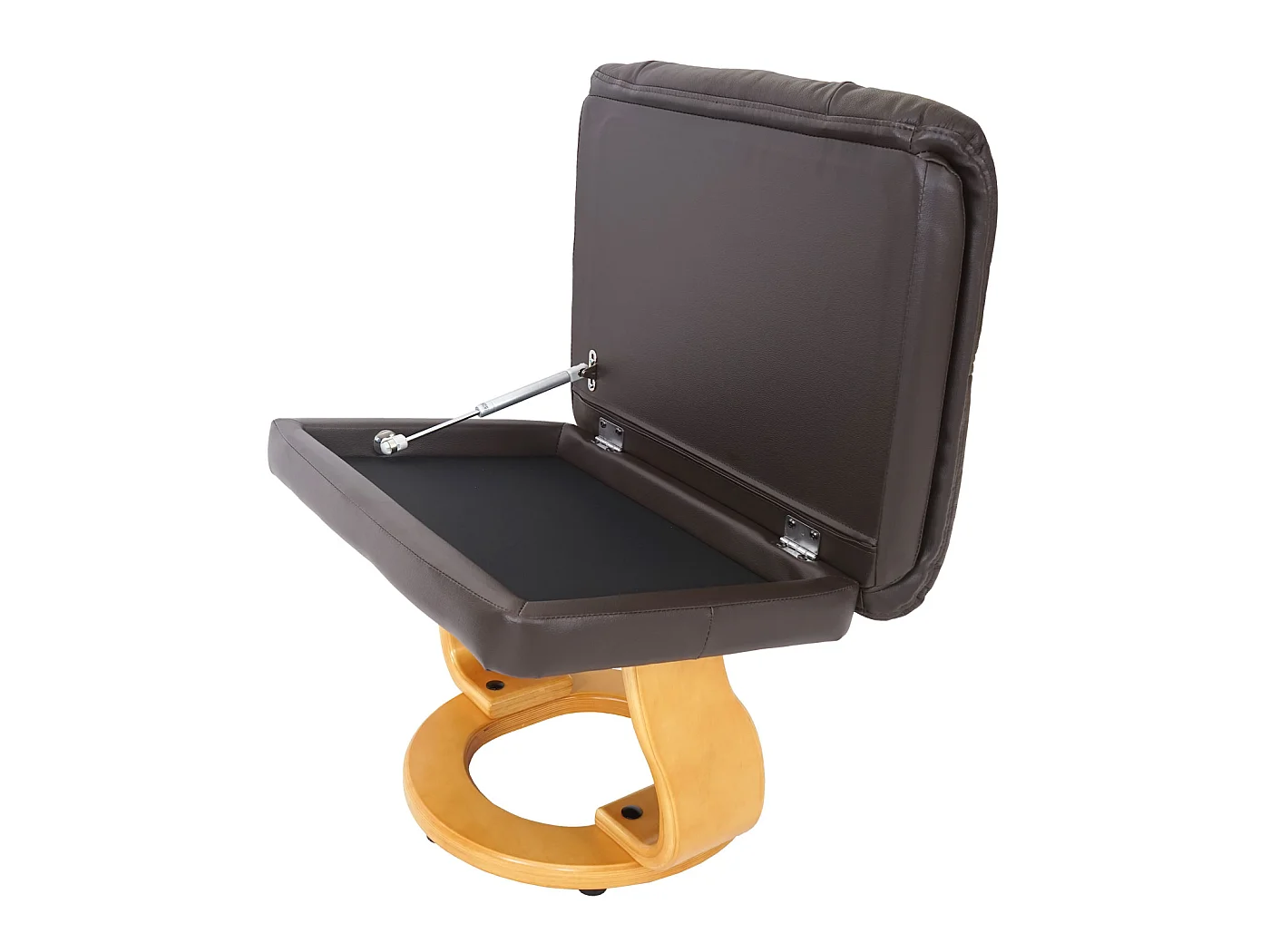 Leżanka Windsor XXL z taboretem,  brązowy, naturalny brązowy