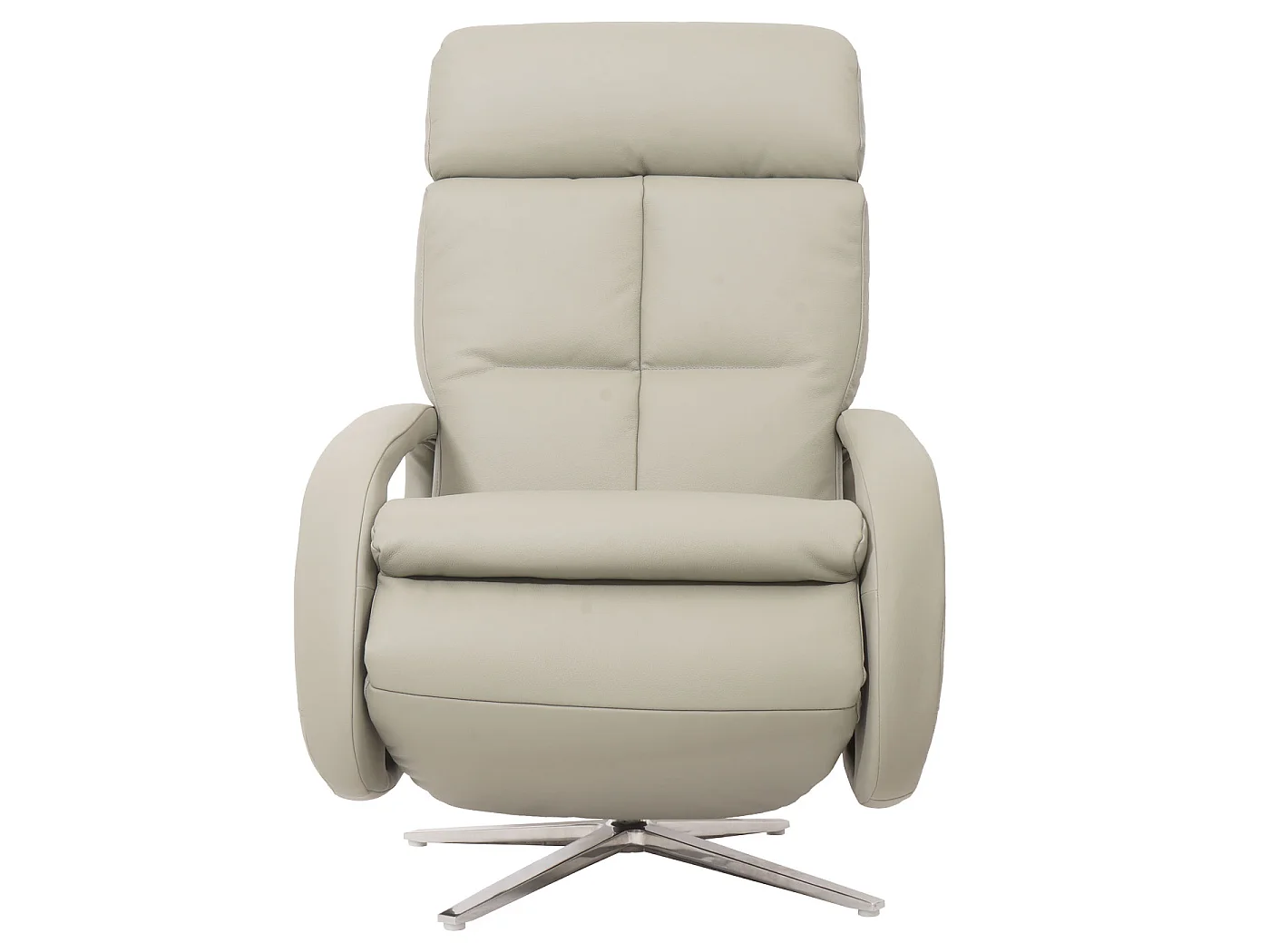 Obrotowa leżanka MCW-L11, pełna skóra,  szary