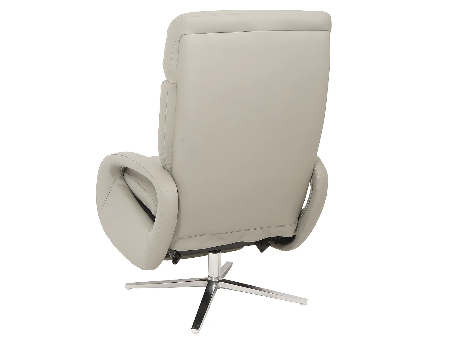 Obrotowa leżanka MCW-L11, pełna skóra,  szary