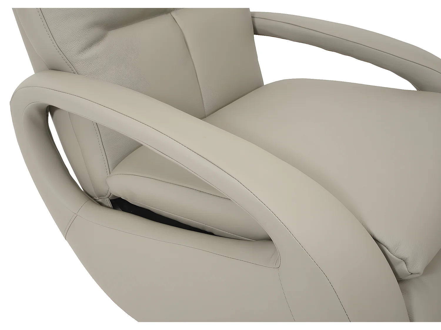 Obrotowa leżanka MCW-L11, pełna skóra,  szary