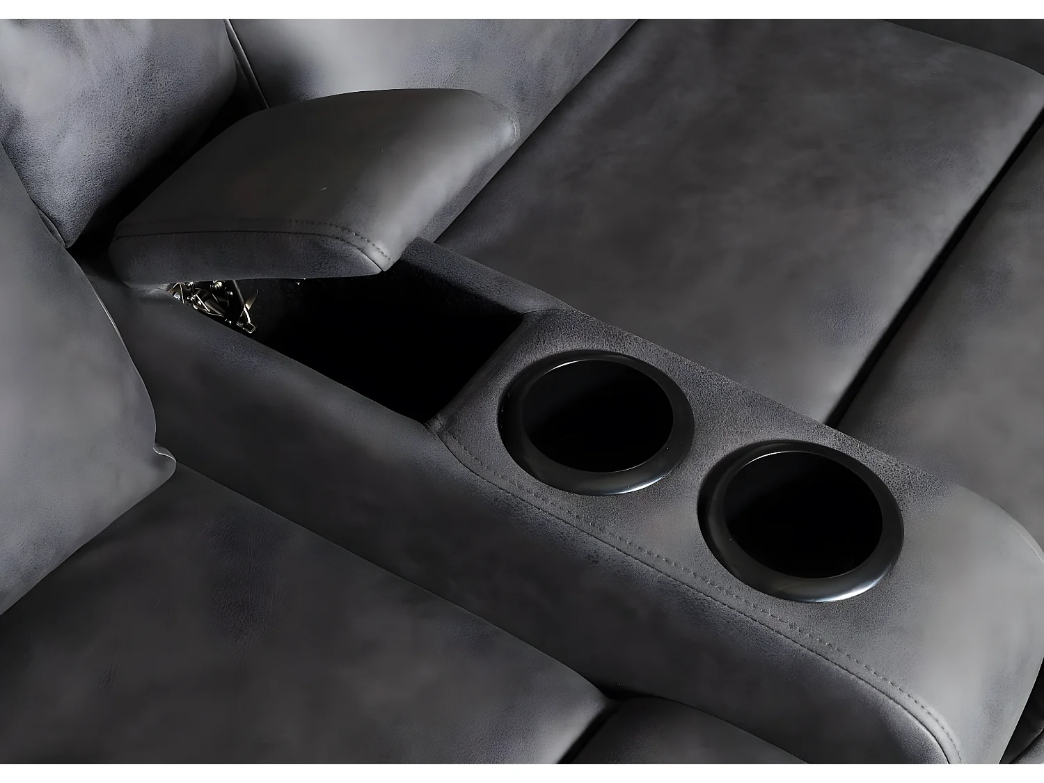 2-osobowy fotel kinowy MCW-K17,  tkanina/tekstylia ciemnoszary