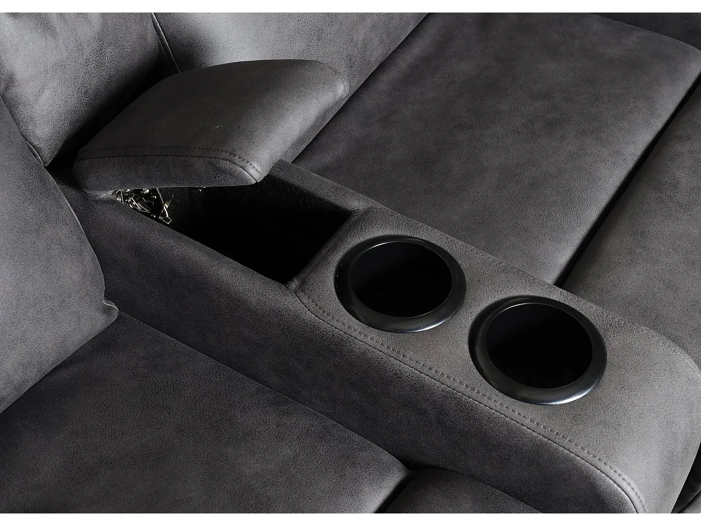 2-osobowy fotel kinowy MCW-K17,  tkanina/tekstylia ciemnoszary