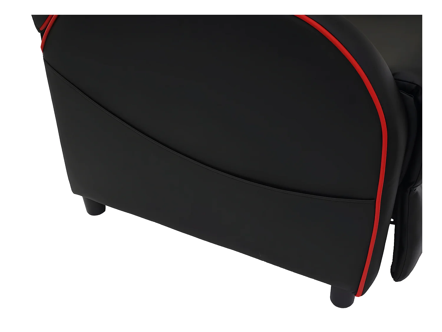 Fotel telewizyjny MCW-D68,  czarny/czerwony