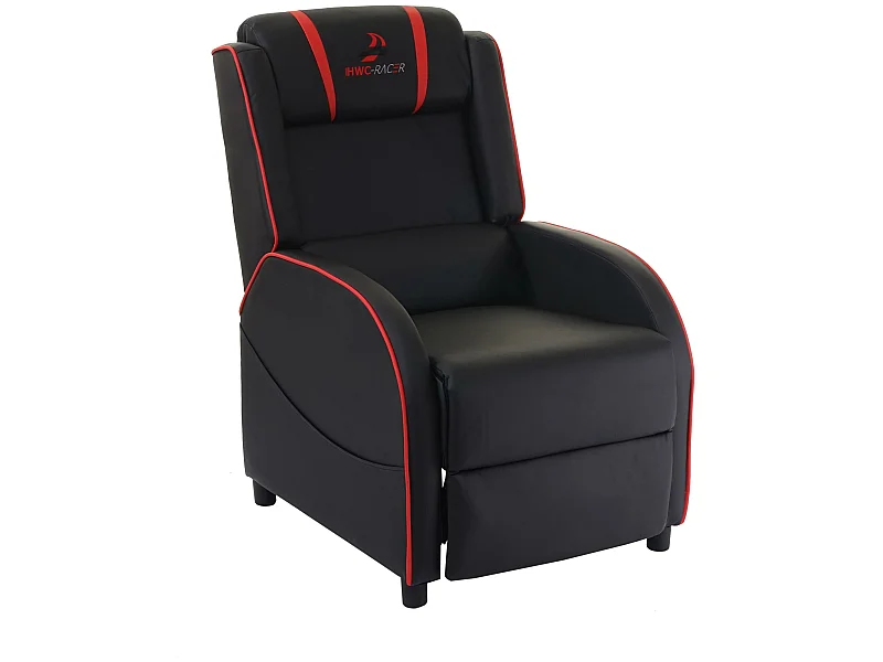 Fernsehsessel MCW-D68, Schwarz/rot
