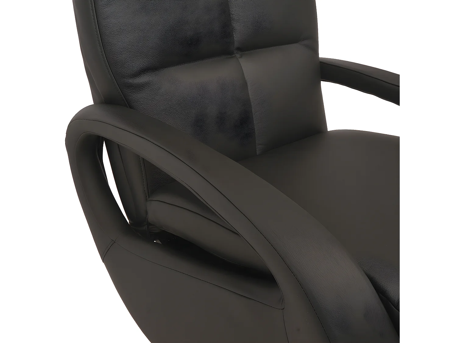 Relaxsessel MCW-L11 drehbar, Voll-Leder, Schwarz