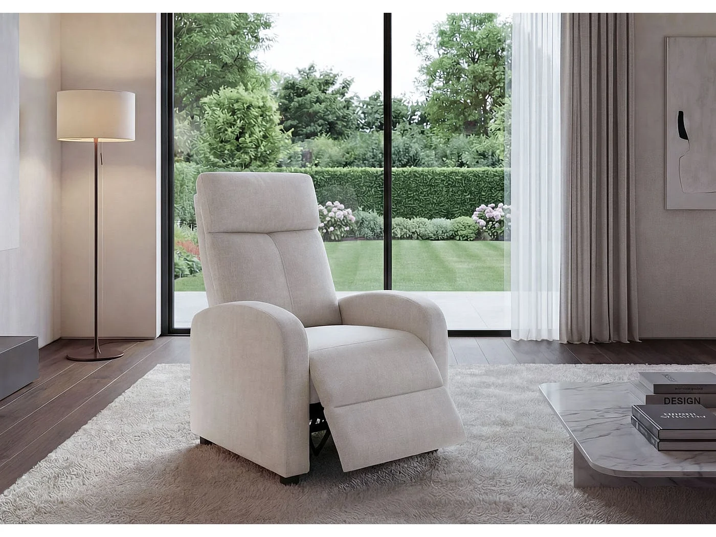 Relaxsessel MCW-F76, Creme