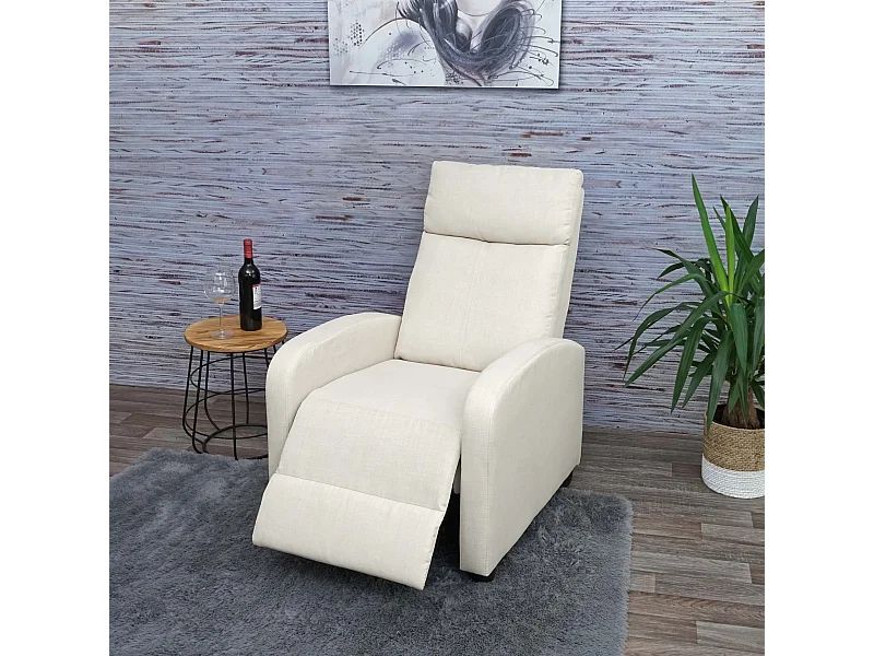 Relaxsessel MCW-F76, Creme