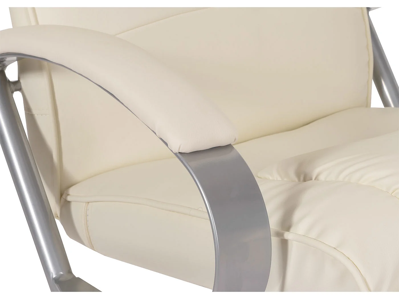 Relaxfauteuil Siena met voetenbank,  crème-wit