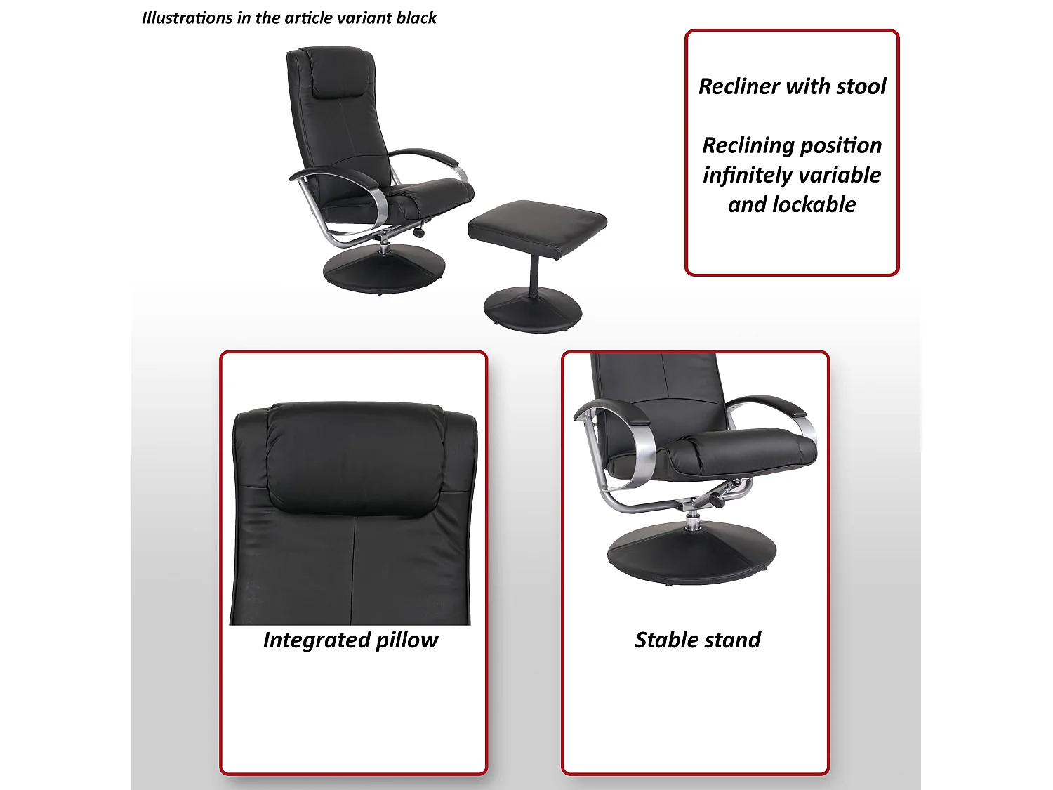 Leżanka Siena z taboretem,  kremowo-biały