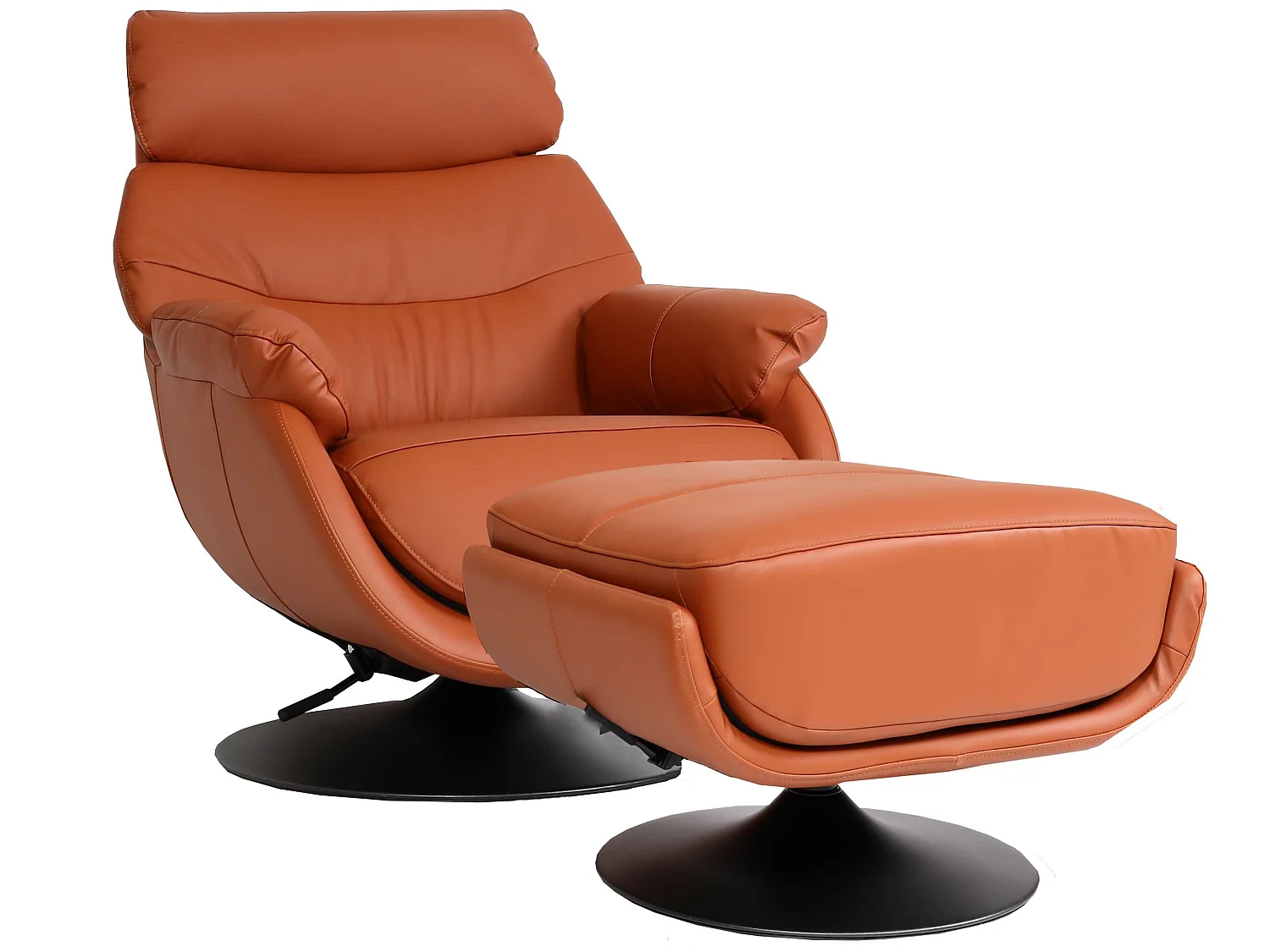 Relaxsessel mit Hocker MCW-K99, Braun