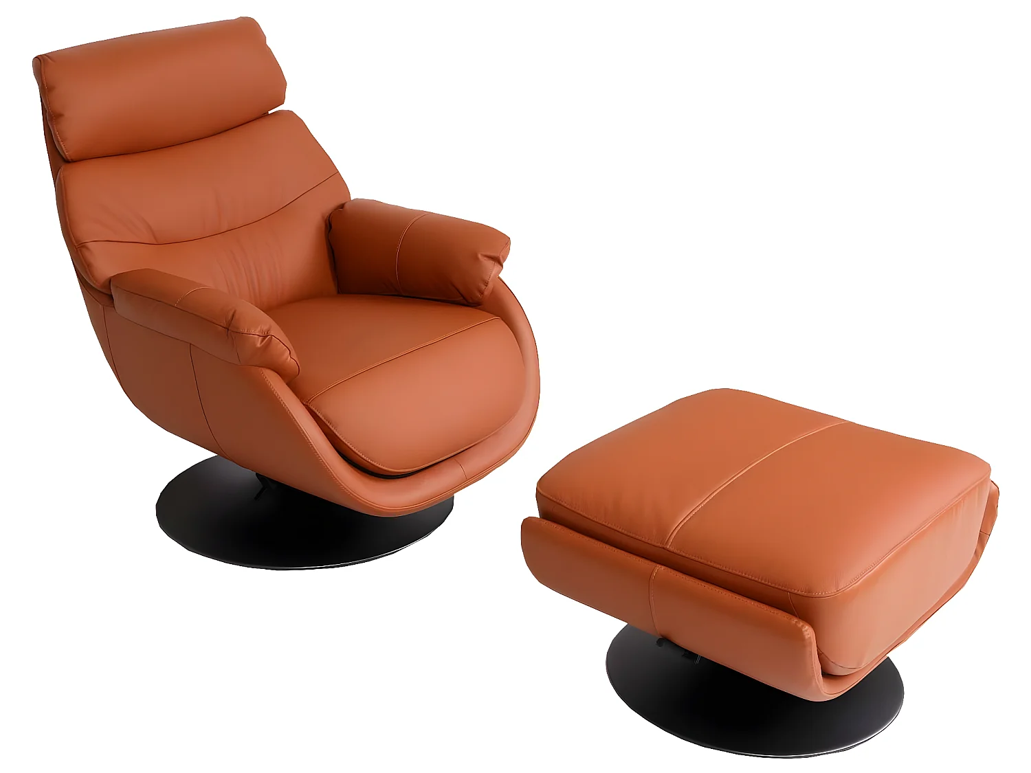 Relaxsessel mit Hocker MCW-K99, Braun