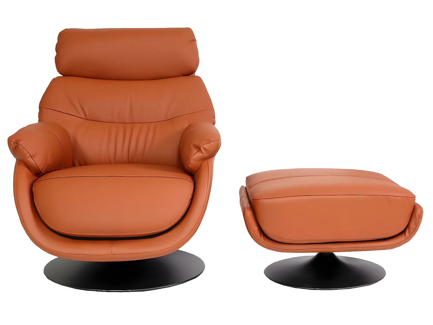 Relaxsessel mit Hocker MCW-K99, Braun