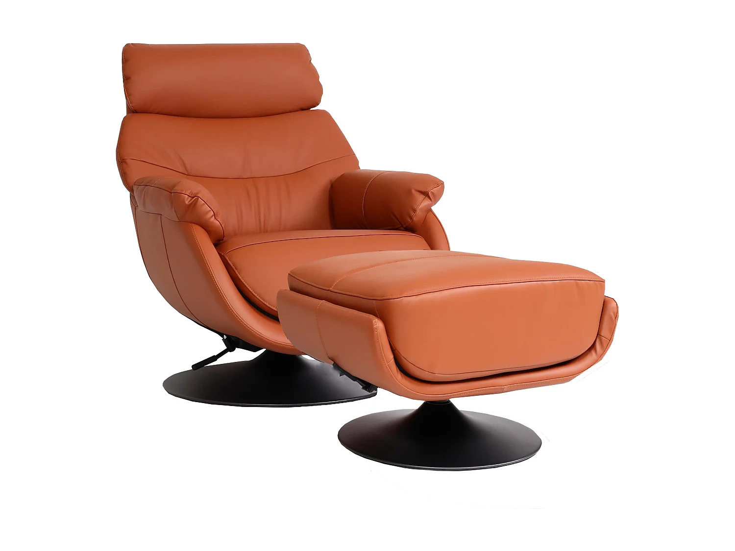 MCW-K99 recliner with footstool,  brown