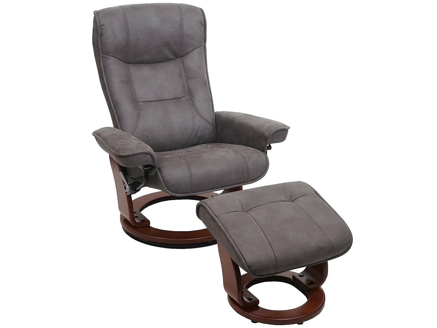 Relaxfauteuil Halifax,  donkergrijs, walnootkleurig