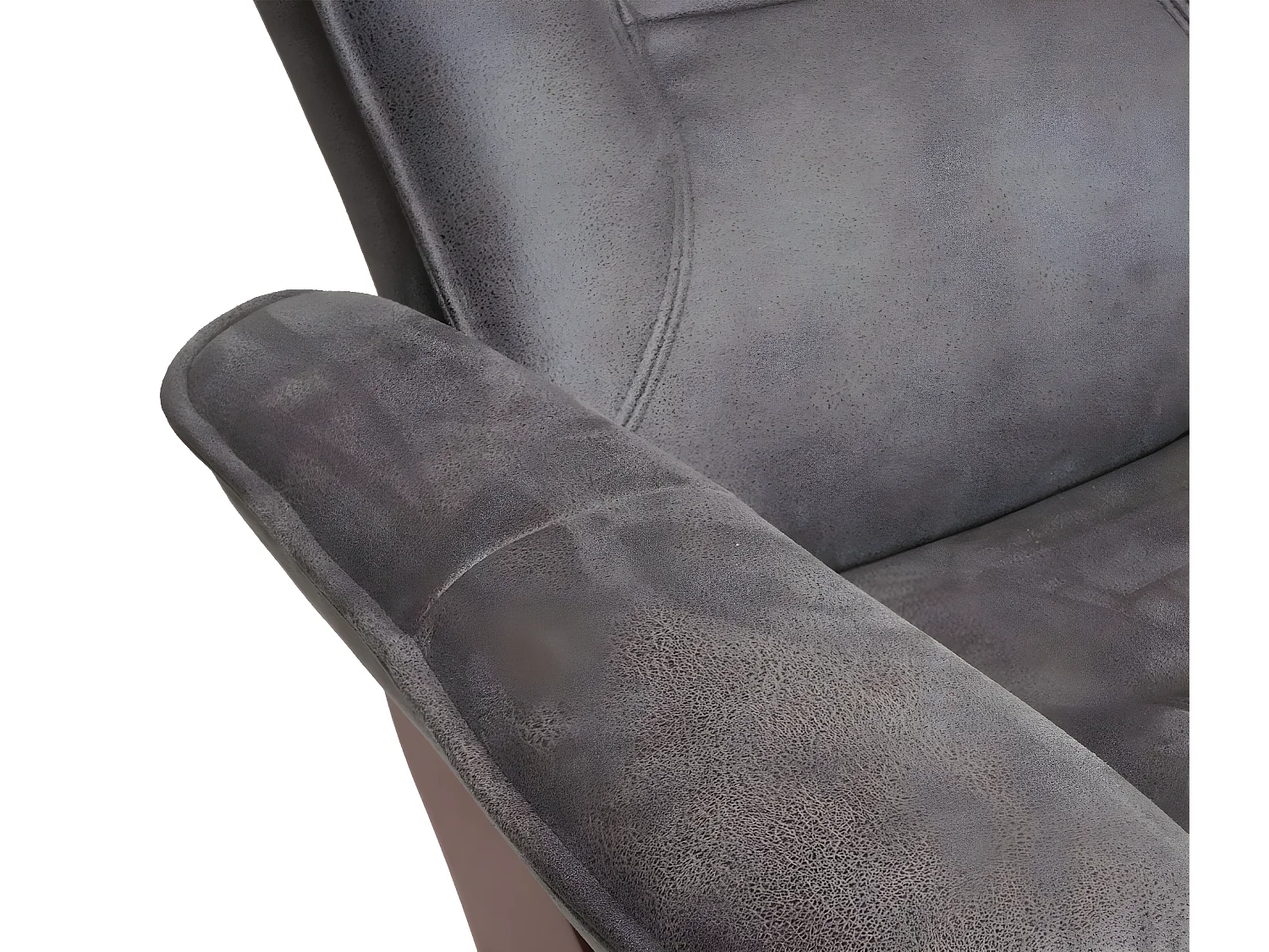 Relaxfauteuil Halifax,  donkergrijs, walnootkleurig