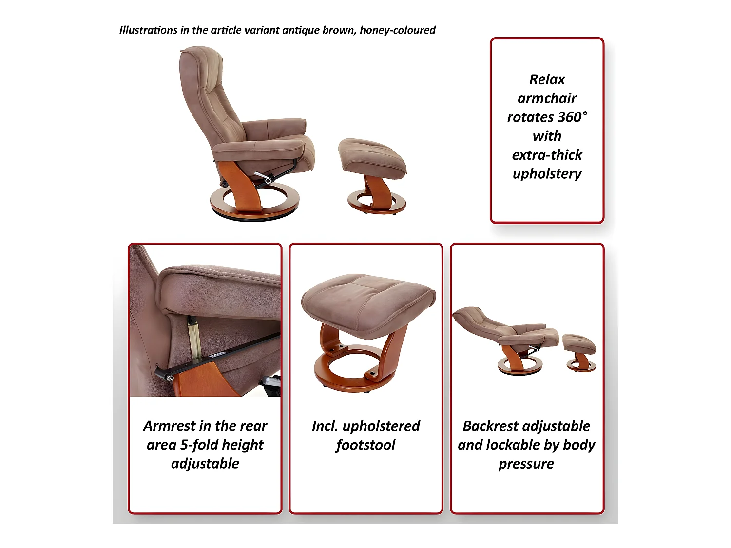 Leżanka Halifax,  ciemnoszary, kolor orzechowy