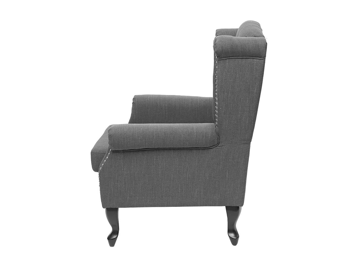 Relaxfauteuil Oxford,  donkergrijs met voetenbank