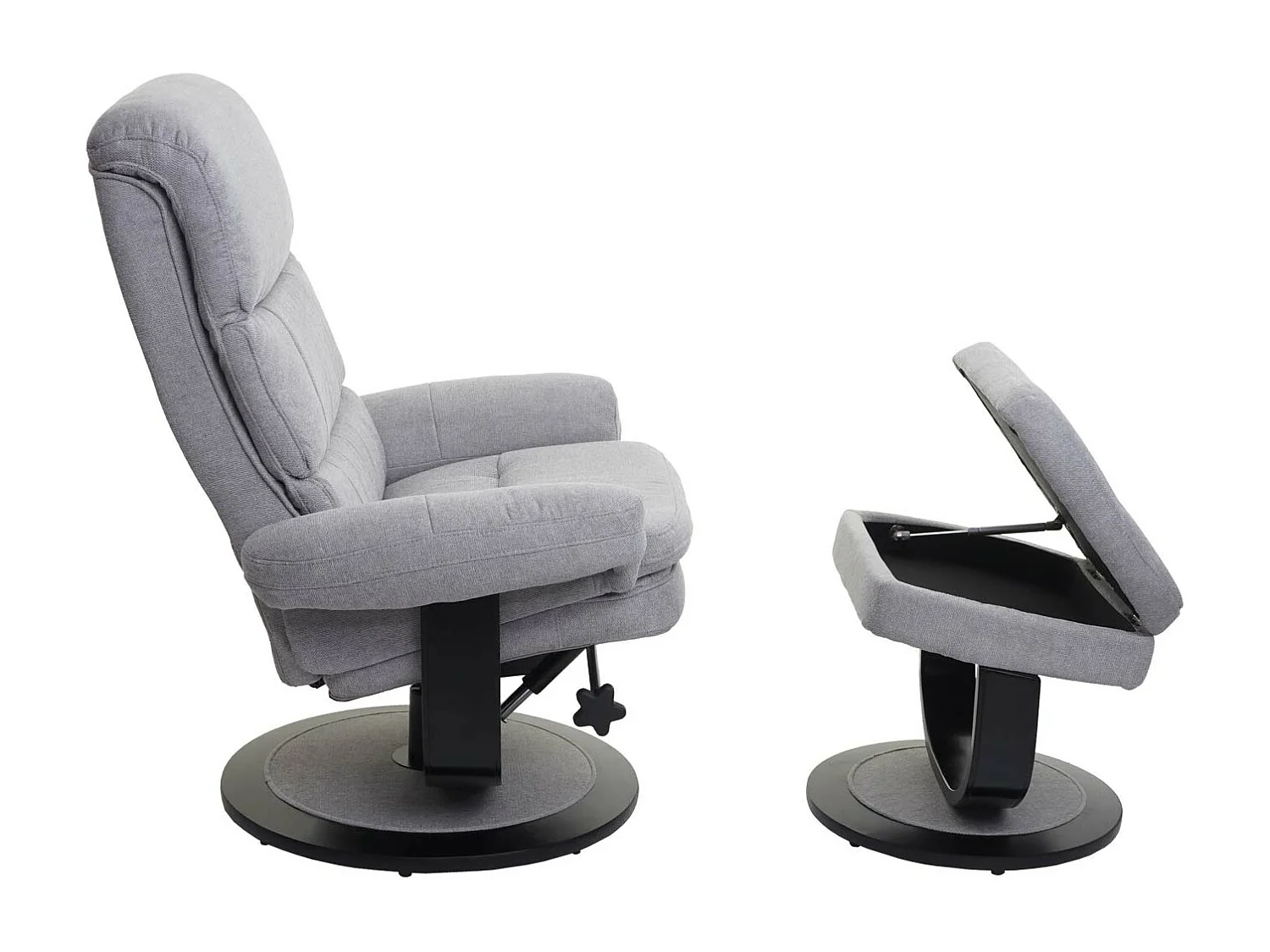 Leżanka MCW-C16,  tkanina/tekstylia jasnoszary