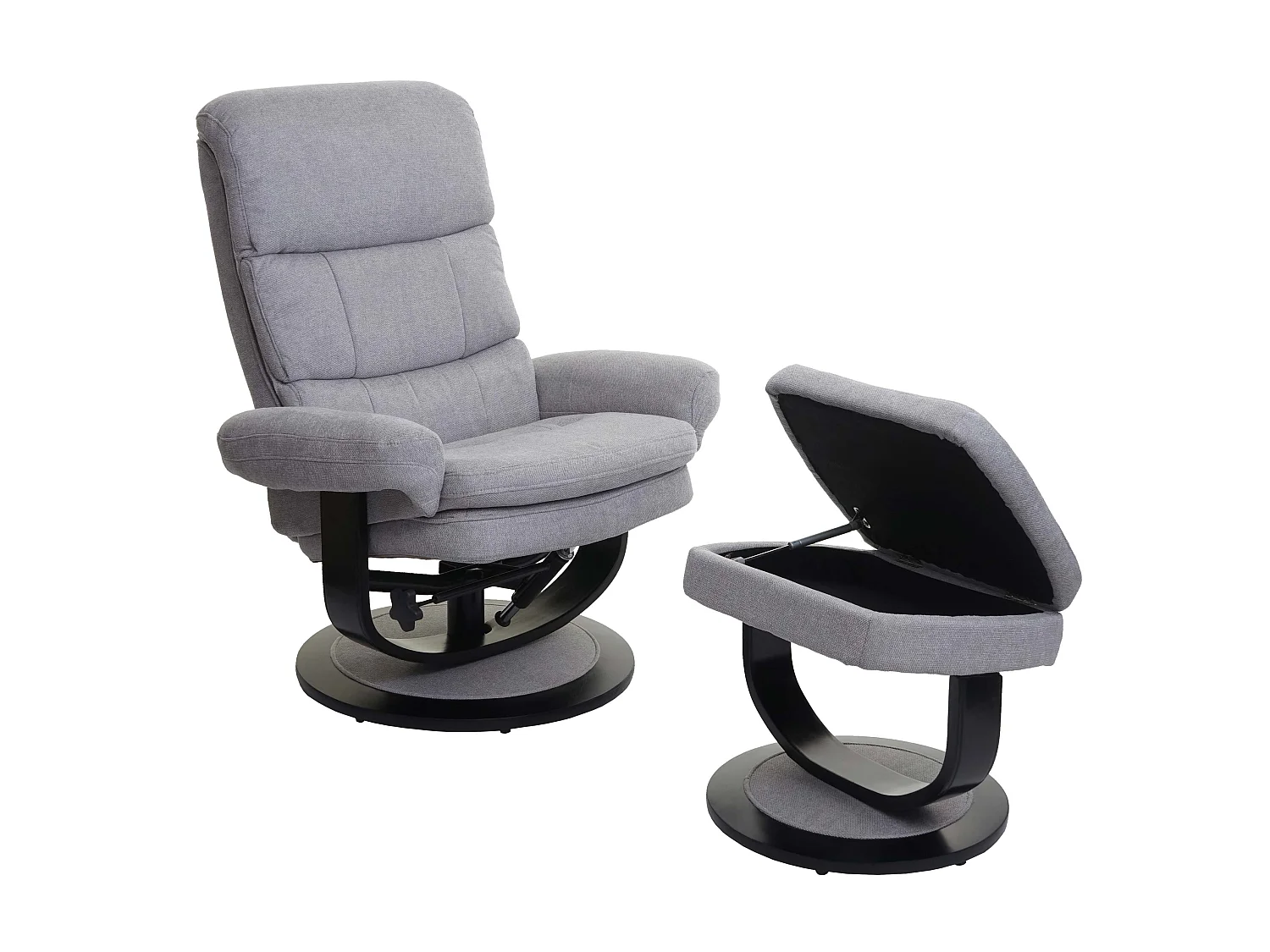 Leżanka MCW-C16,  tkanina/tekstylia jasnoszary