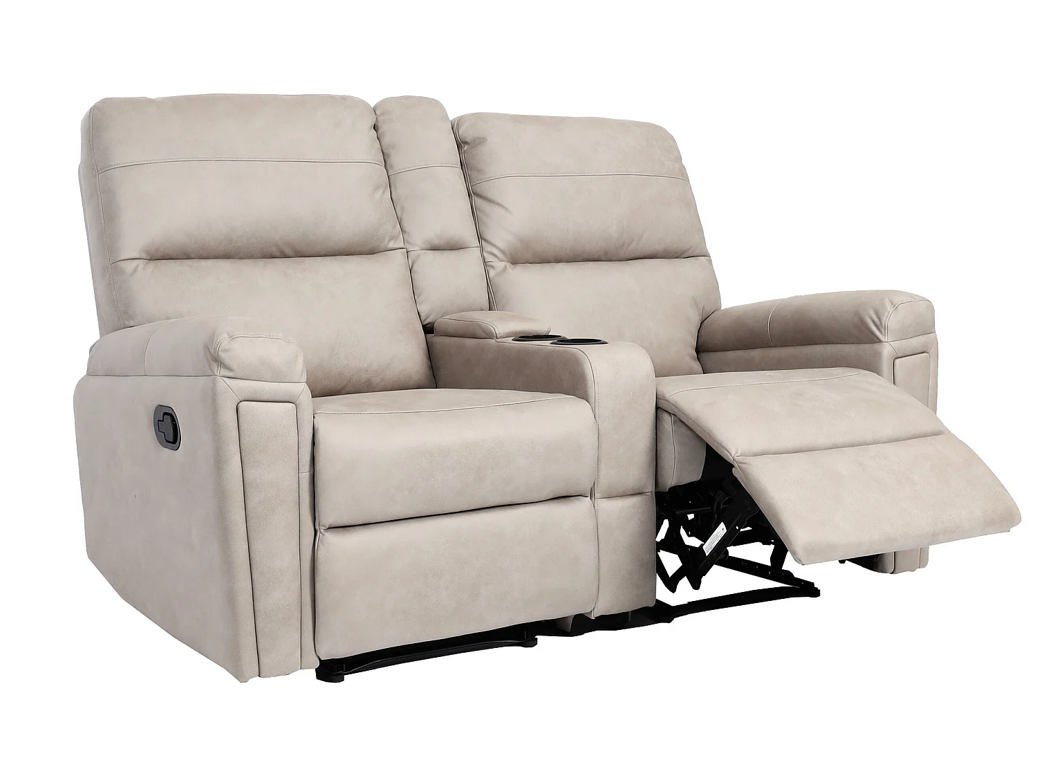 Poltrona da cinema 2 posti MCW-K17 regolabile tessuto grigio chiaro