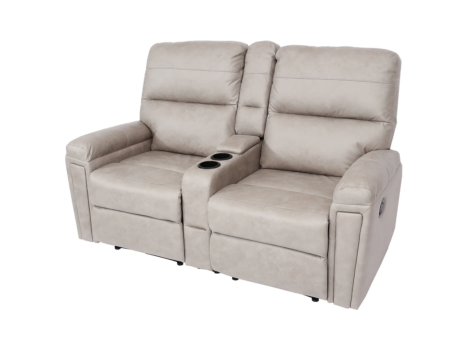 Poltrona da cinema 2 posti MCW-K17 regolabile tessuto grigio chiaro