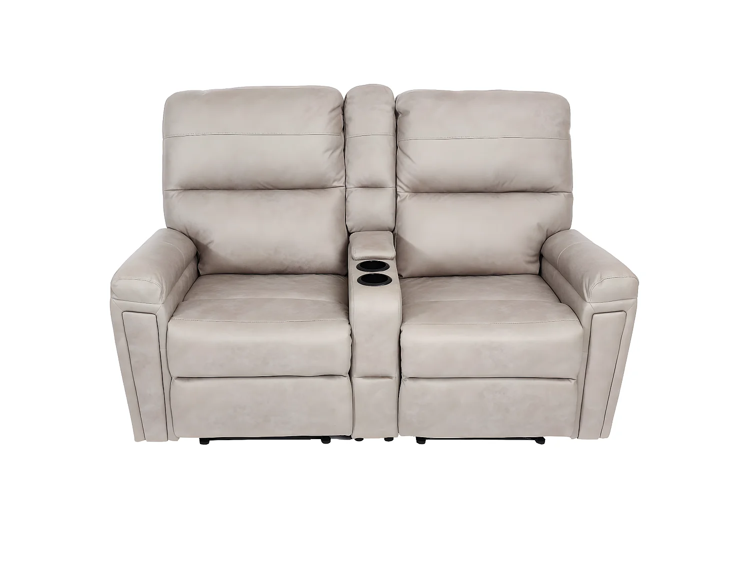 Poltrona da cinema 2 posti MCW-K17 regolabile tessuto grigio chiaro