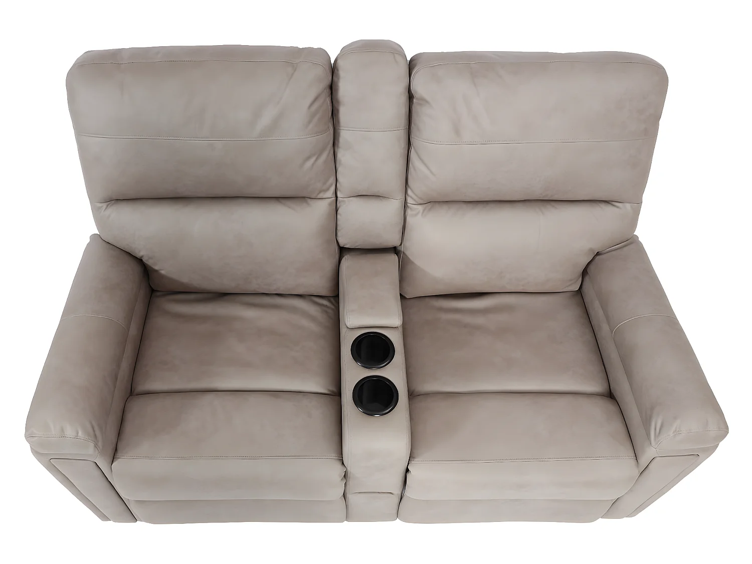 Poltrona da cinema 2 posti MCW-K17 regolabile tessuto grigio chiaro