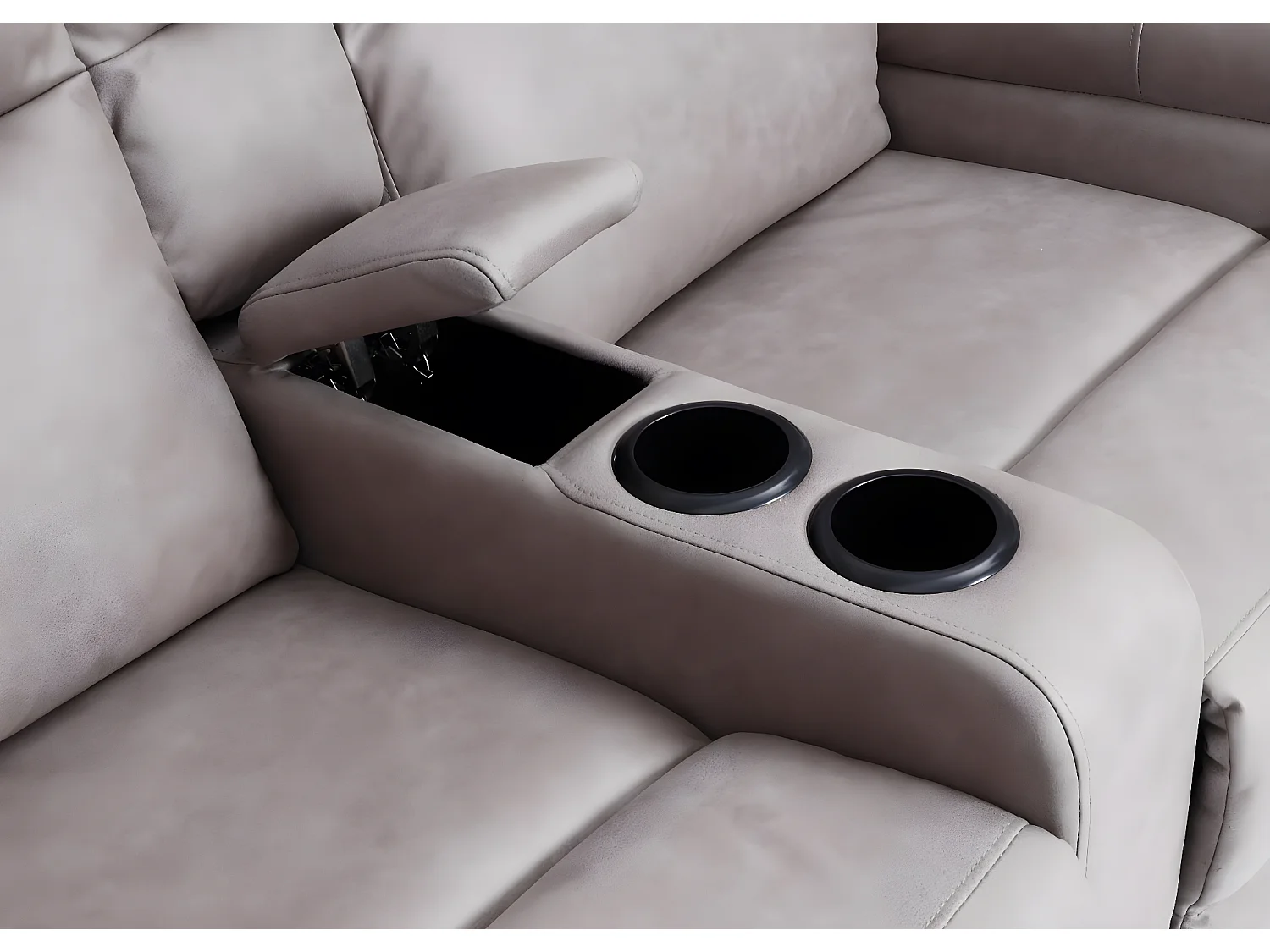 2-osobowy fotel kinowy MCW-K17,  tkanina/tekstylia jasnoszary