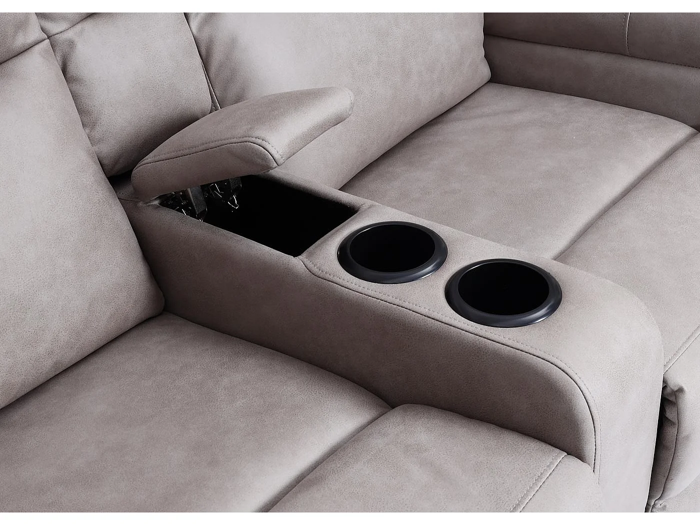 2-osobowy fotel kinowy MCW-K17,  tkanina/tekstylia jasnoszary