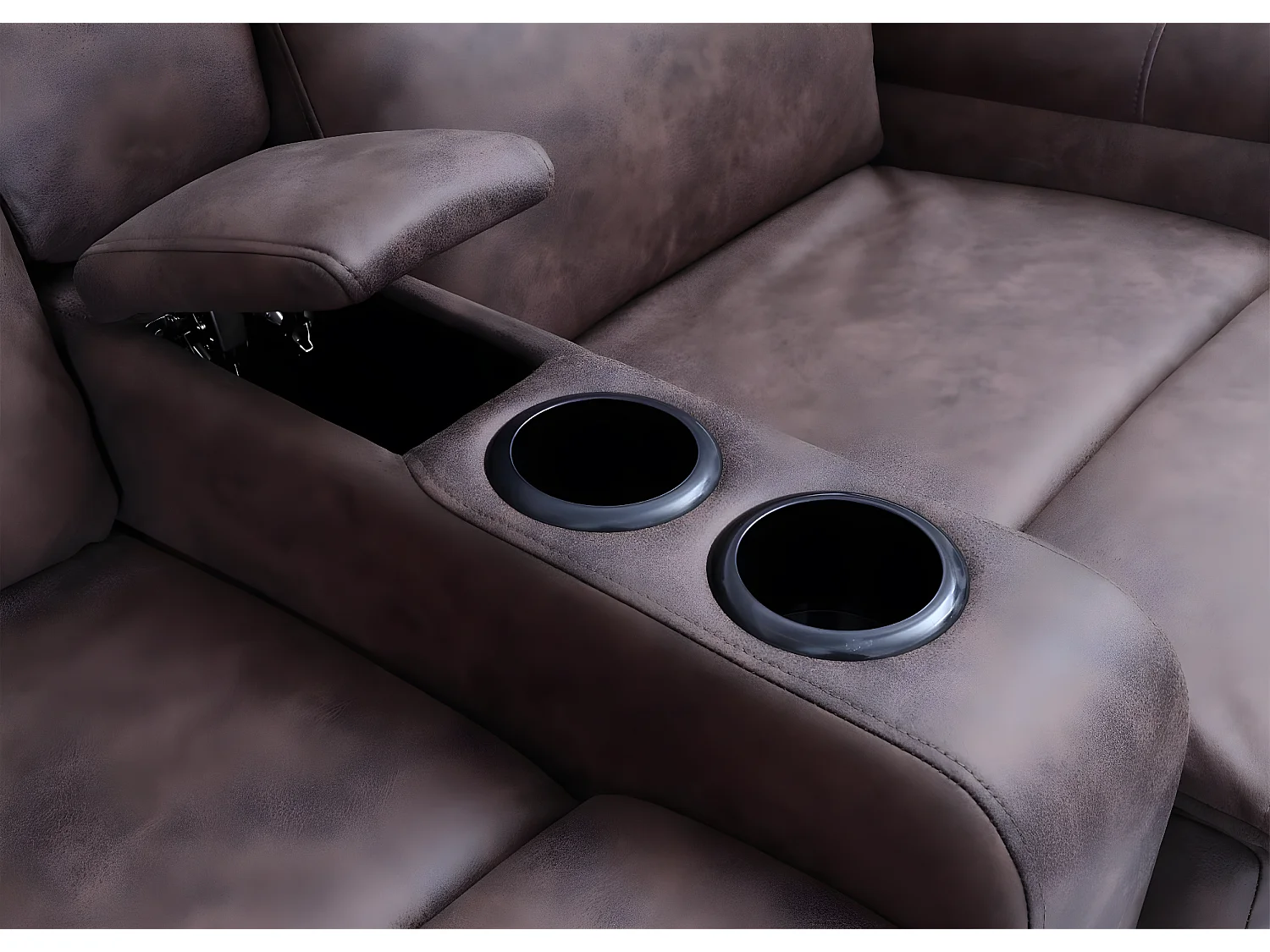 2-osobowy fotel kinowy MCW-K17,  tkanina/tekstylia brązowy