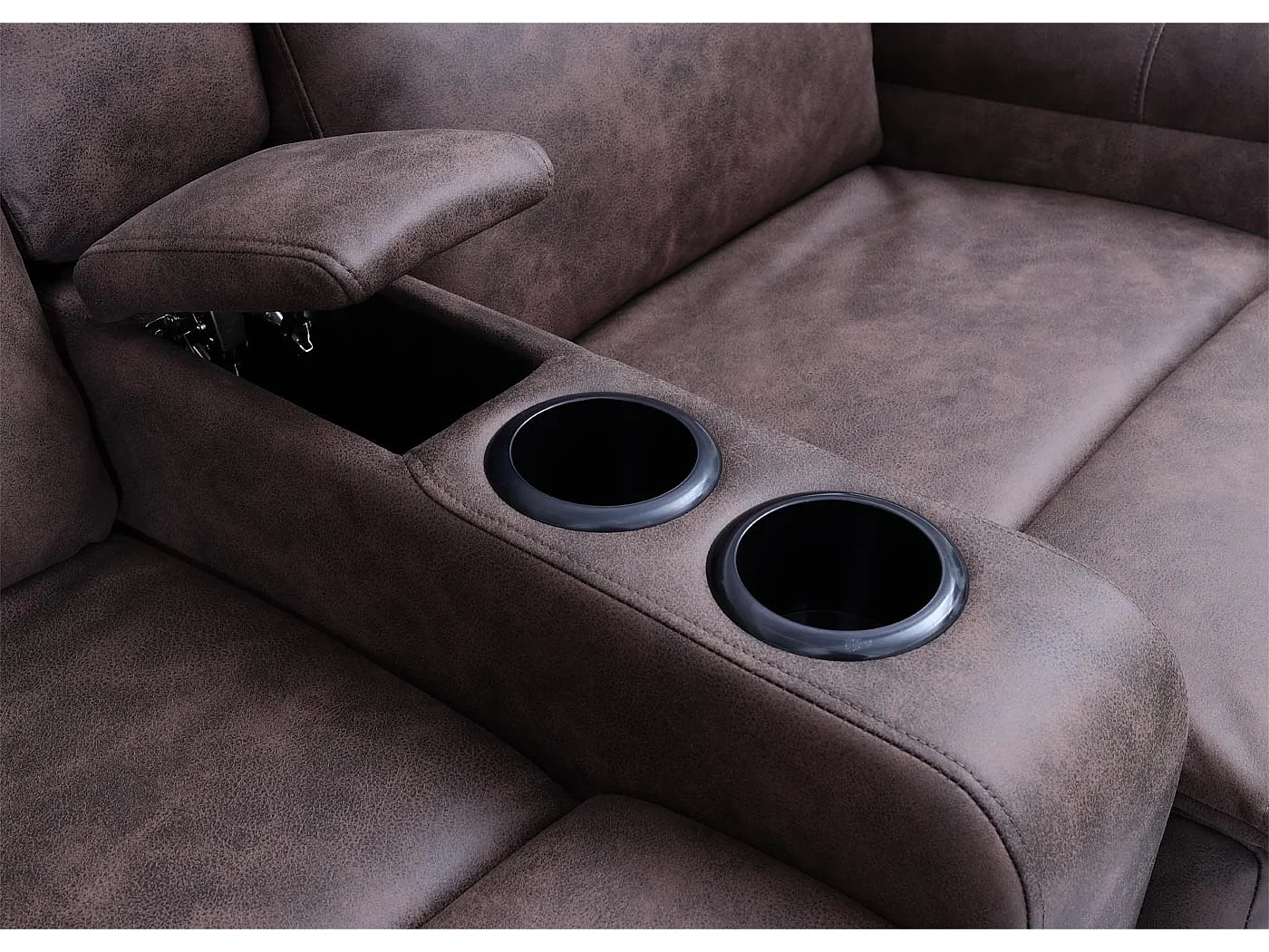 2-osobowy fotel kinowy MCW-K17,  tkanina/tekstylia brązowy