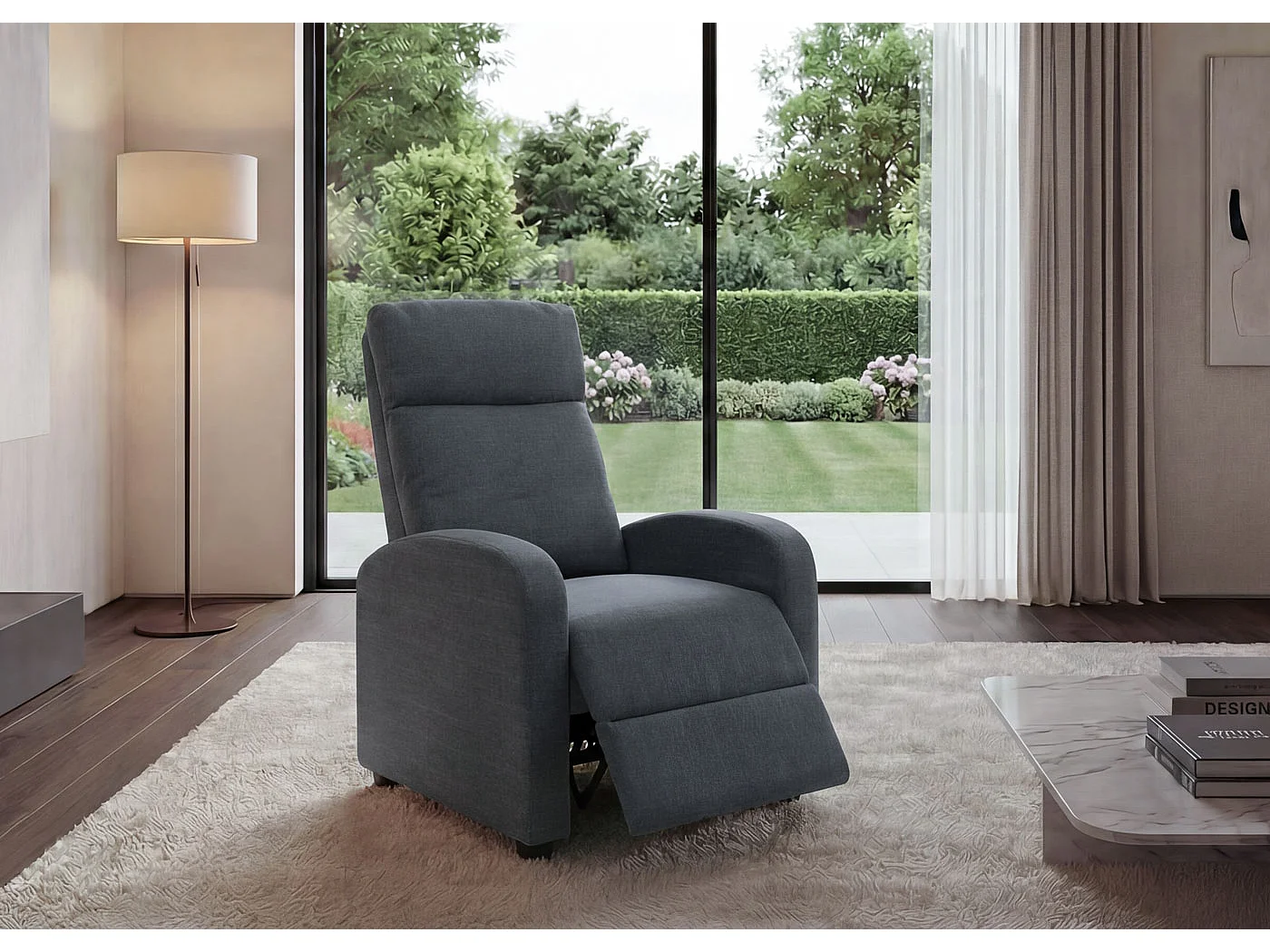 Fotel relaksacyjny MCW-F76,  jasnoszary