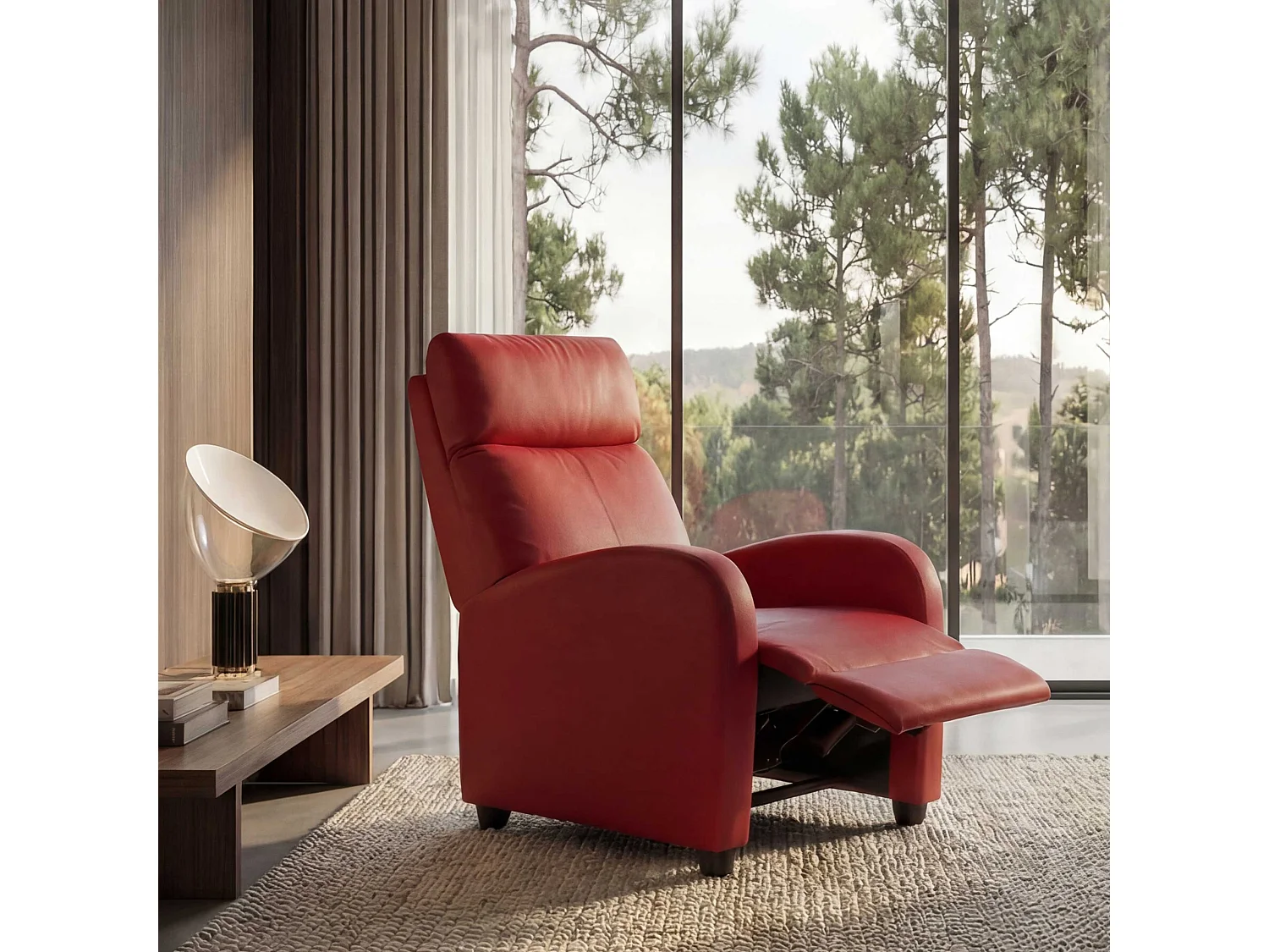 Fotel relaksacyjny Dallas,  czerwony