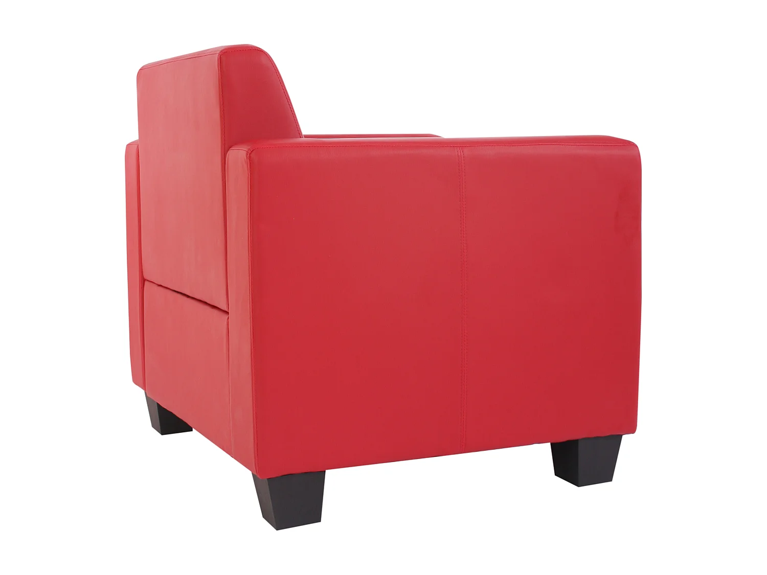 Sessel mit Ottomane Moncalieri, Rot